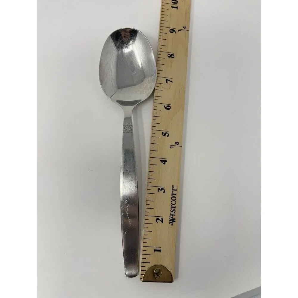 Nils Johan Sweden Sessan Large Serving Table Spoons NIJ1 8.5” Set Of 2